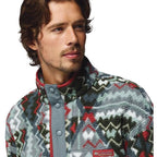 POLAIRE 1/2 ZIP HELVETIA II PRINTED HALF SNAP FLEE